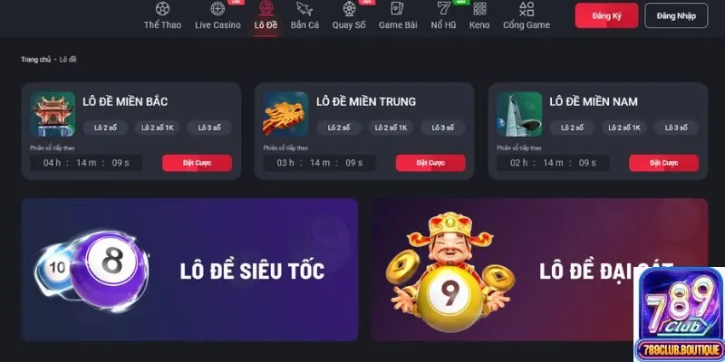 Thông tin về sảnh lô đề 789club